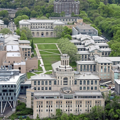 Aerial image of CMU campus