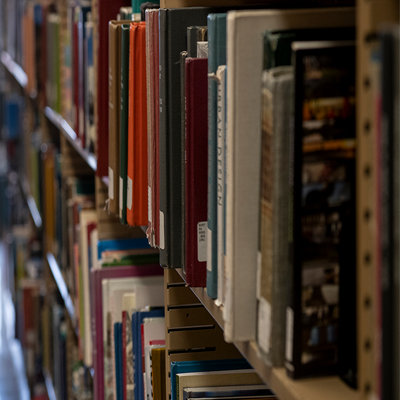 bookshelf full of books