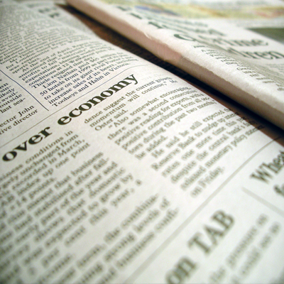 close up image of newspaper