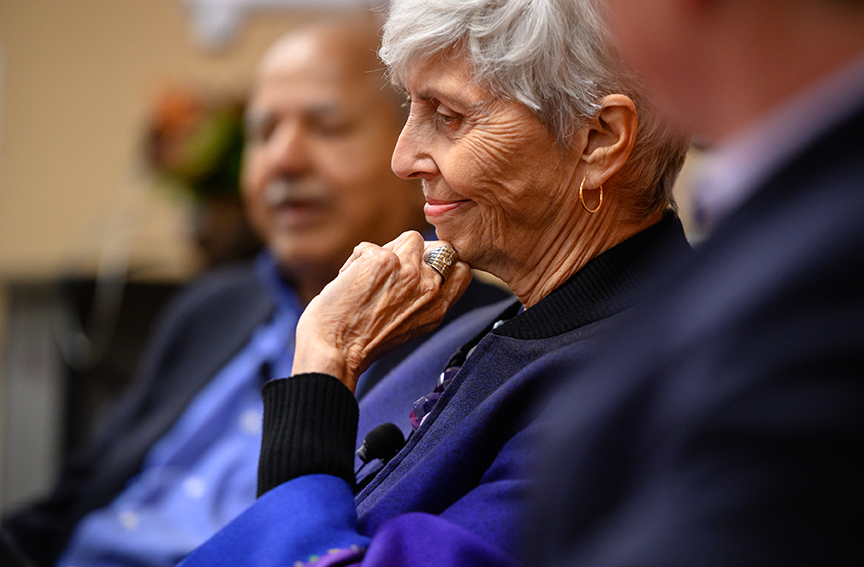 Image of Pamela McCorduck at CMU book signing event.