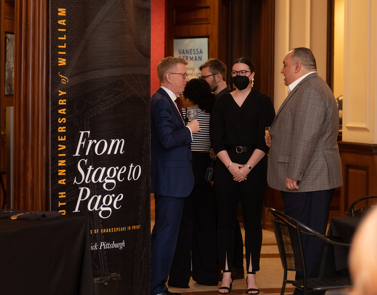 Dean Webster with University Libraries Director of Development Morgan Walbert and Carnegie Mellon Vice President for University Advancement Scott Mory.