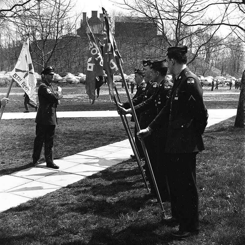 ROTC drill on the Cut. (c.1950s)