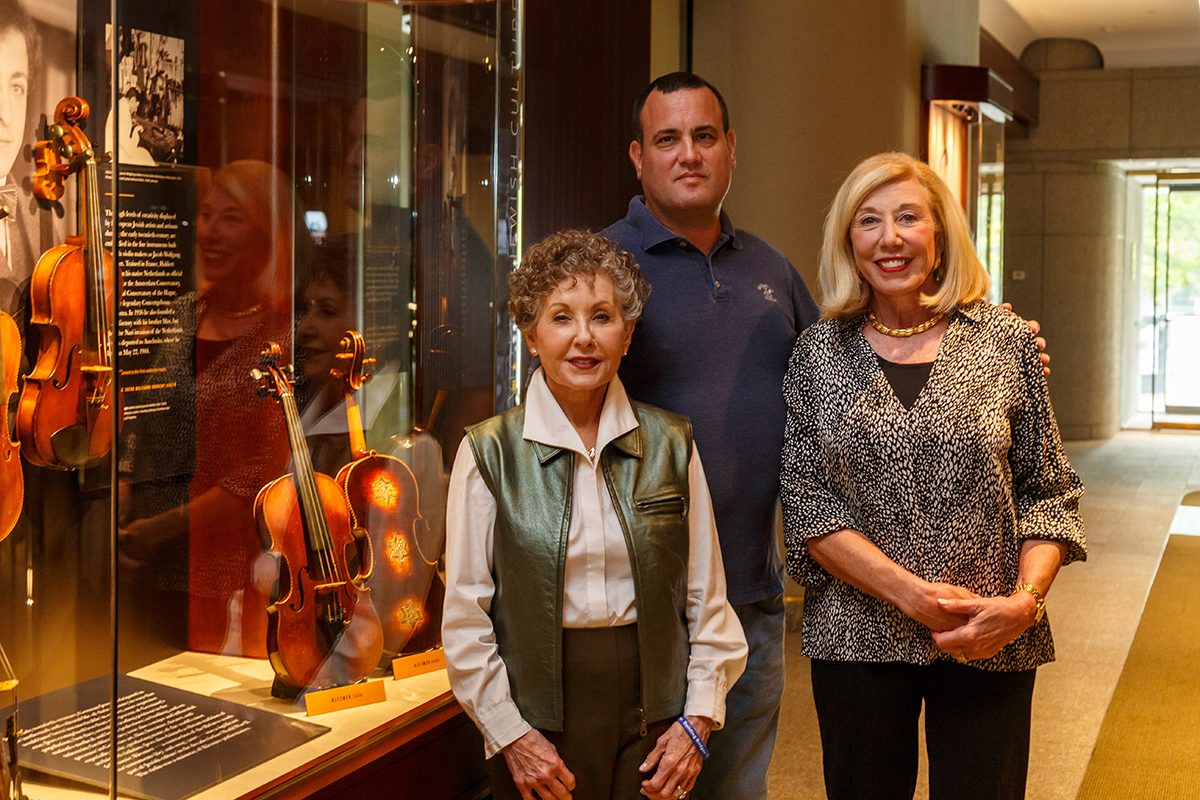 Sandy Rosen, co-chair of the Violins of Hope Greater Pittsburgh; co-founder, Avshi Weinstein; and co-chair Pat Siger