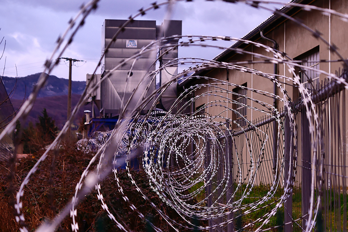 Prison barbed wire