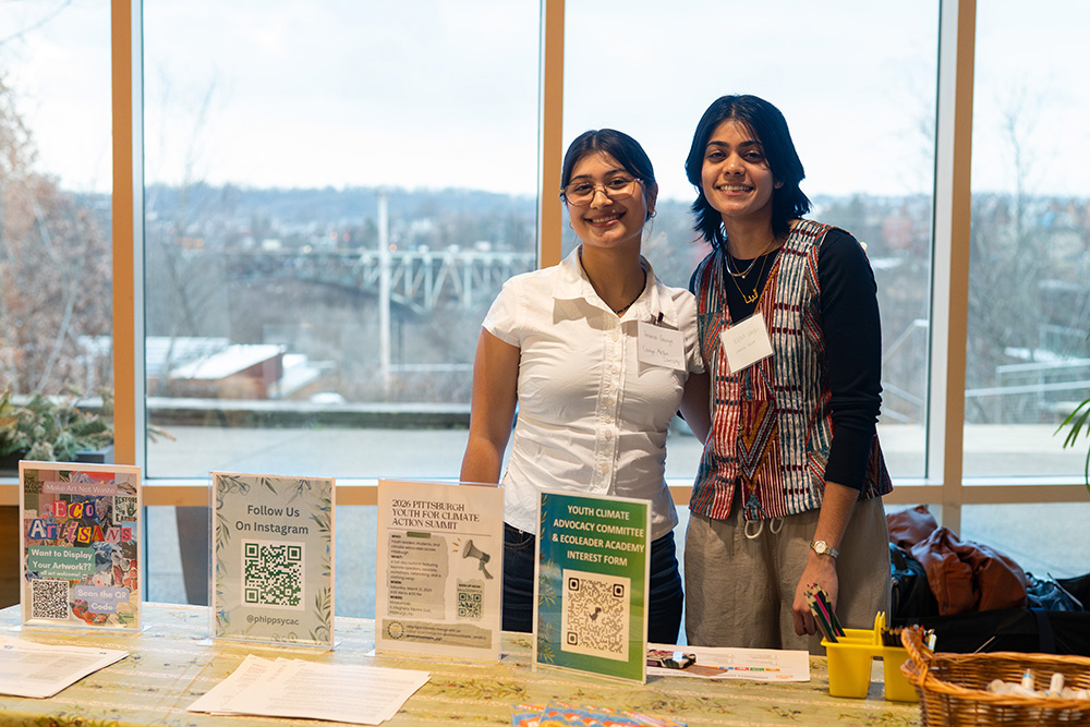 Aleena Siddiqui and Ameena George at the Frick Environmental Center