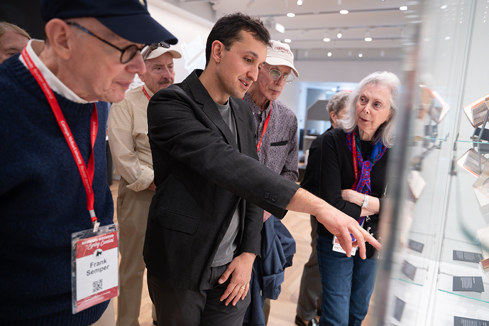 Throughout the day, Lemley guided visitors around the exhibition.