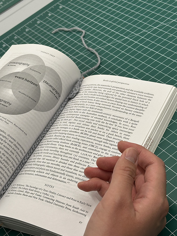 Posner Fellow Leslie Liu working on rare books