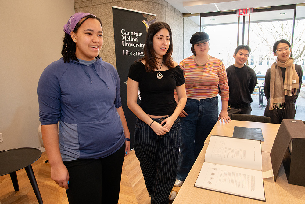 CMU students at the Art of Archive workshop