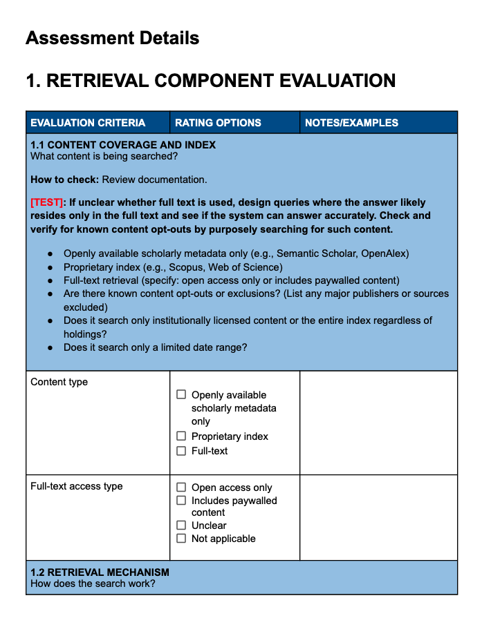 AI Tool Retrieval Component Evaluation