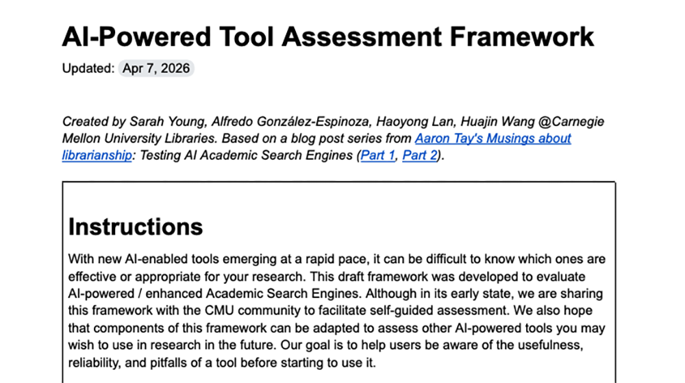 AI-Powered Tool Assessment Framework