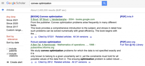 Google Scholar - Screen Shot