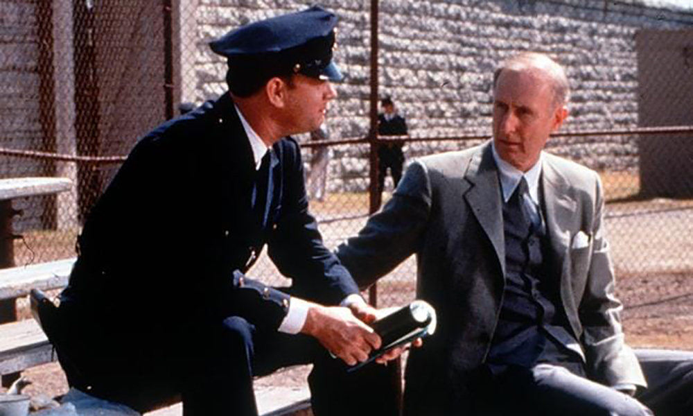 James Cromwell and Tom Hanks in "The Green Mile"