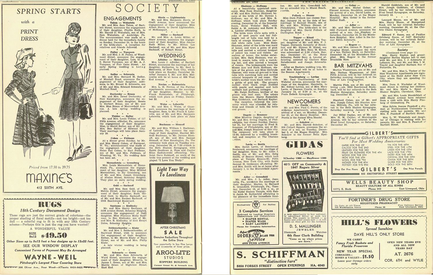 Pittsburgh Jewish Newspaper clippings