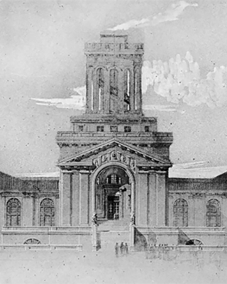 Vintage image of Hamerschlag Hall.