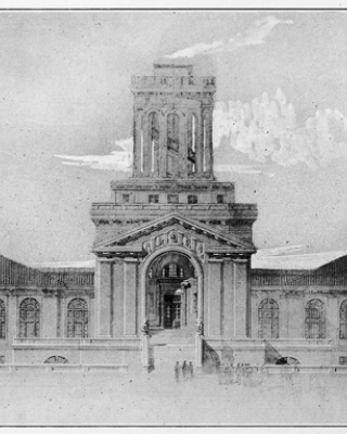 Henry Hornbostel, Machinery Hall, Carnegie Technical Schools (now Carnegie Mellon University), rendering, ca. 1913.